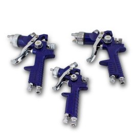 Bituxx 3X PISTOLET LAKIERNICZY HVLP ZESTAW 1,7 1,4 1,0 mm