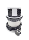 Bituxx 4-krotne gniazdo stołowe chowane z usb