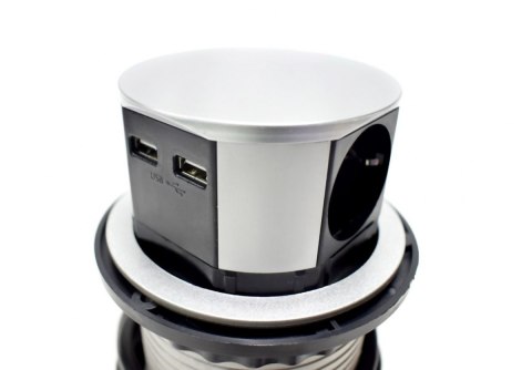 Bituxx 4-krotne gniazdo stołowe chowane z usb Bituxx 4-krotne gniazdo stołowe chowane z usb