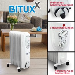 Bituxx BITUXX Elektryczny grzejnik olejowy 2000 Watt 9 żeber
