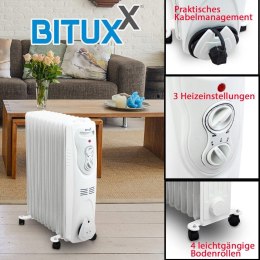 Bituxx BITUXX Elektryczny grzejnik olejowy 2500 W 11 żeber biały