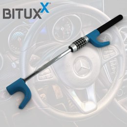 Bituxx BLOKADA NA KIEROWNICĘ 5-CYFROWY ZAMEK SZYFROWY STALOWA UNIWERSALNA BITUXX