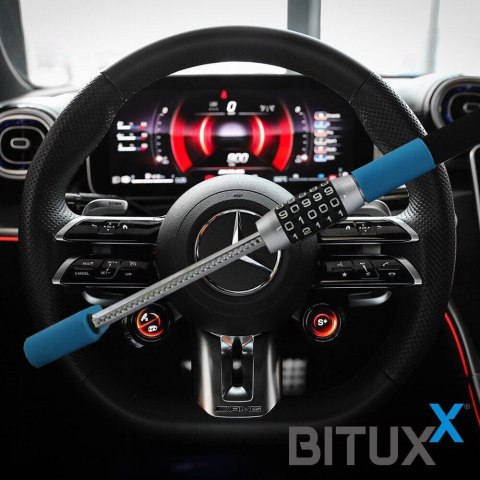 Bituxx BLOKADA NA KIEROWNICĘ 5-CYFROWY ZAMEK SZYFROWY STALOWA UNIWERSALNA BITUXX Bituxx BLOKADA NA KIEROWNICĘ 5-CYFROWY ZAMEK SZYFROWY STALOWA UNIWERSALNA BITUXX