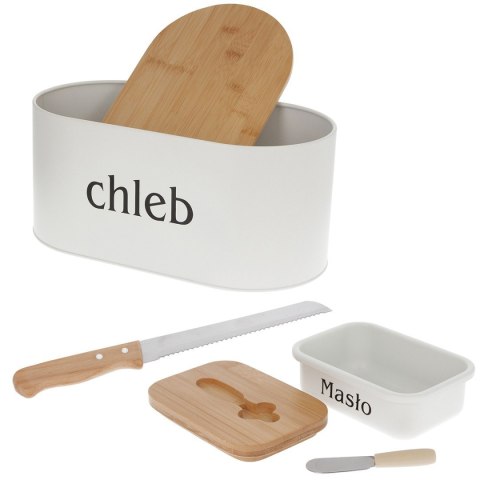 BRUNBESTE CHLEBAK STALOWY + MASELNICZKA Z NOŻYKIEM + NÓŻ DO PIECZYWA 2775 BRUNBESTE CHLEBAK STALOWY + MASELNICZKA Z NOŻYKIEM + NÓŻ DO PIECZYWA 2775