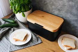 BRUNBESTE CHLEBAK STALOWY Z DREWNIANĄ POKRYWĄ 2741 CZARNY