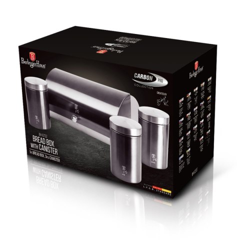BERLINGER HAUS CHLEBAK Z ZESTAWEM POJEMNIKÓW BERLINGER HAUS BH-6732 CARBON PRO BERLINGER HAUS CHLEBAK Z ZESTAWEM POJEMNIKÓW BERLINGER HAUS BH-6732 CARBON PRO