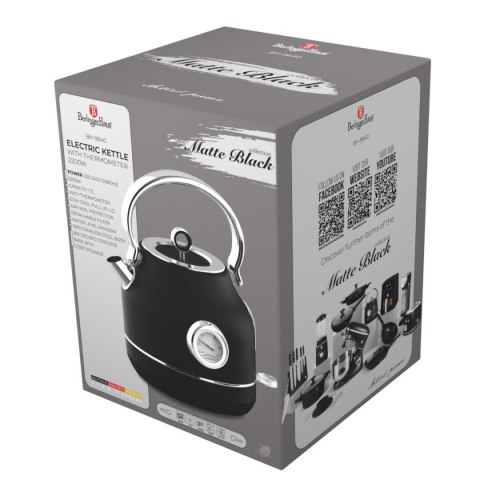 BERLINGER HAUS CZAJNIK ELEKTRYCZNY 1,7L Z TERMOMETREM BERLINGER HAUS BH-9640 MATTE BLACK BERLINGER HAUS CZAJNIK ELEKTRYCZNY 1,7L Z TERMOMETREM BERLINGER HAUS BH-9640 MATTE BLACK