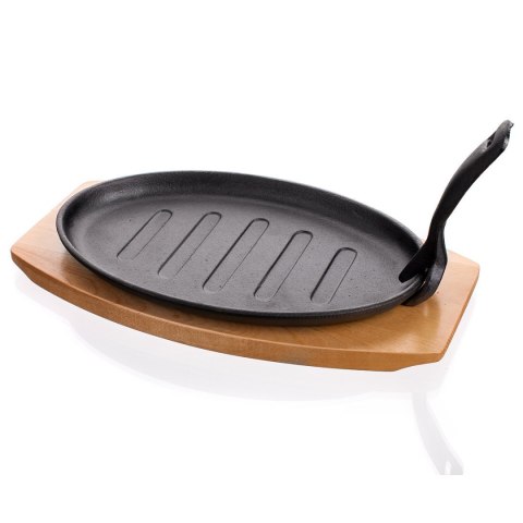 BANQUET PÓŁMISEK PATELNIA ŻELIWNA GRILLOWA Z DESKĄ BANQUET GRADA BANQUET PÓŁMISEK PATELNIA ŻELIWNA GRILLOWA Z DESKĄ BANQUET GRADA