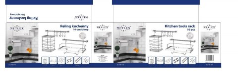 METLEX RELING KUCHENNY 10 ELEMENTOWY METLEX MX-4540 srebrny METLEX RELING KUCHENNY 10 ELEMENTOWY METLEX MX-4540 srebrny