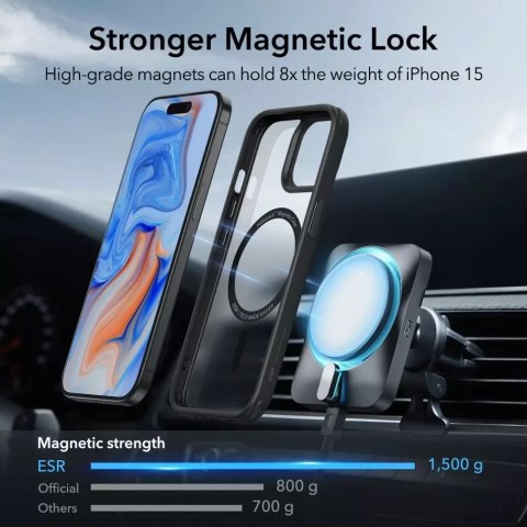 ESR Etui ESR CH Halolock Magsafe do Apple iPhone 15 Frosted Black ESR Etui ESR CH Halolock Magsafe do Apple iPhone 15 Frosted Black