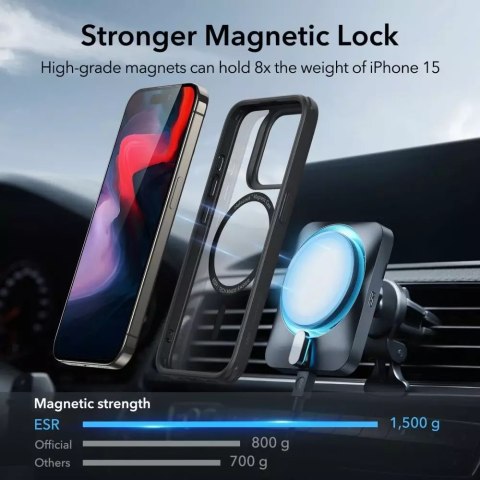 ESR Etui ESR CH Halolock Magsafe do Apple iPhone 15 Pro Max Clear/Black ESR Etui ESR CH Halolock Magsafe do Apple iPhone 15 Pro Max Clear/Black