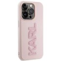 Karl Lagerfeld Etui Karl Lagerfeld KLHCP15L3DMBKCP do iPhone 15 Pro 6.1" różowy/pink hardcase 3D Rubber Glitter Logo