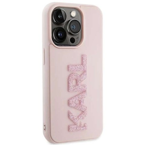 Karl Lagerfeld Etui Karl Lagerfeld KLHCP15L3DMBKCP do iPhone 15 Pro 6.1" różowy/pink hardcase 3D Rubber Glitter Logo Karl Lagerfeld Etui Karl Lagerfeld KLHCP15L3DMBKCP do iPhone 15 Pro 6.1" różowy/pink hardcase 3D Rubber Glitter Logo