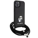 Karl Lagerfeld Etui Karl Lagerfeld KLHCP15MSAKCPSK do iPhone 15 Plus 6.7" hardcase czarny/black Crossbody Saffiano Metal Pin Karl & Choupette