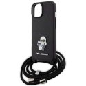 Karl Lagerfeld Etui Karl Lagerfeld KLHCP15MSAKCPSK do iPhone 15 Plus 6.7" hardcase czarny/black Crossbody Saffiano Metal Pin Karl & Choupette