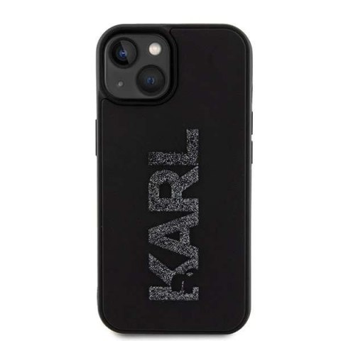 Karl Lagerfeld Etui Karl Lagerfeld KLHCP15S3DMBKCK do iPhone 15 6.1" czarny/black hardcase 3D Rubber Glitter Logo Karl Lagerfeld Etui Karl Lagerfeld KLHCP15S3DMBKCK do iPhone 15 6.1" czarny/black hardcase 3D Rubber Glitter Logo