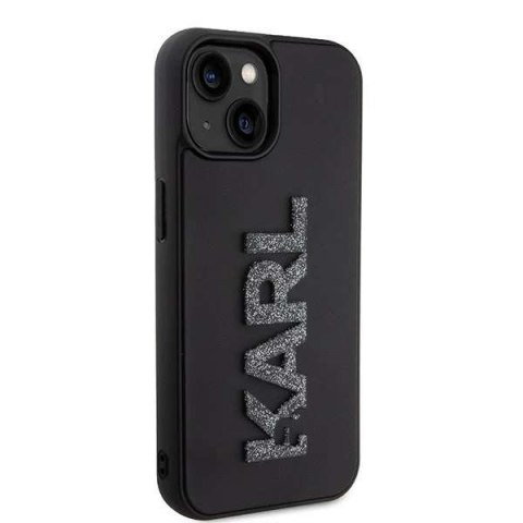 Karl Lagerfeld Etui Karl Lagerfeld KLHCP15S3DMBKCK do iPhone 15 6.1" czarny/black hardcase 3D Rubber Glitter Logo Karl Lagerfeld Etui Karl Lagerfeld KLHCP15S3DMBKCK do iPhone 15 6.1" czarny/black hardcase 3D Rubber Glitter Logo