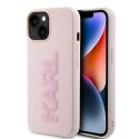 Karl Lagerfeld Etui Karl Lagerfeld KLHCP15S3DMBKCP do iPhone 15 6.1" różowy/pink hardcase 3D Rubber Glitter Logo