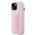Karl Lagerfeld Etui Karl Lagerfeld KLHCP15S3DMBKCP do iPhone 15 6.1" różowy/pink hardcase 3D Rubber Glitter Logo
