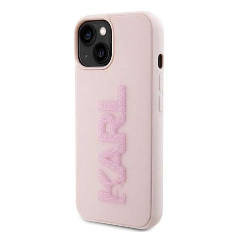 Karl Lagerfeld Etui Karl Lagerfeld KLHCP15S3DMBKCP do iPhone 15 6.1" różowy/pink hardcase 3D Rubber Glitter Logo Karl Lagerfeld Etui Karl Lagerfeld KLHCP15S3DMBKCP do iPhone 15 6.1" różowy/pink hardcase 3D Rubber Glitter Logo