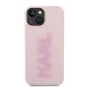 Karl Lagerfeld Etui Karl Lagerfeld KLHCP15S3DMBKCP do iPhone 15 6.1" różowy/pink hardcase 3D Rubber Glitter Logo