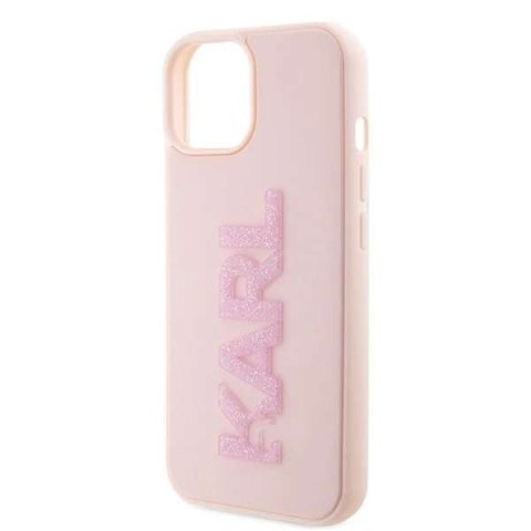 Karl Lagerfeld Etui Karl Lagerfeld KLHCP15S3DMBKCP do iPhone 15 6.1" różowy/pink hardcase 3D Rubber Glitter Logo Karl Lagerfeld Etui Karl Lagerfeld KLHCP15S3DMBKCP do iPhone 15 6.1" różowy/pink hardcase 3D Rubber Glitter Logo