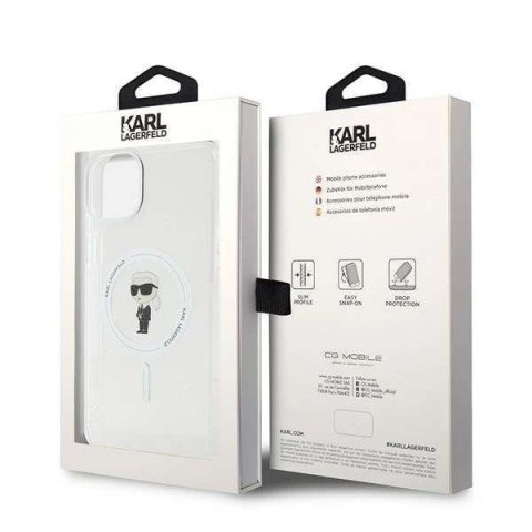 Karl Lagerfeld Etui Karl Lagerfeld KLHMP15MHFCKNOT do iPhone 15 Plus 6.7" transparent hardcase IML Ikonik MagSafe Karl Lagerfeld Etui Karl Lagerfeld KLHMP15MHFCKNOT do iPhone 15 Plus 6.7" transparent hardcase IML Ikonik MagSafe