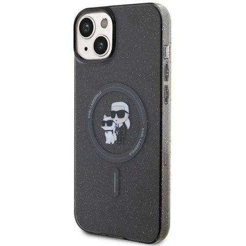 Karl Lagerfeld Etui Karl Lagerfeld KLHMP15SHGKCNOK do iPhone 15 6.1" czarny/black hardcase Karl&Choupette Glitter MagSafe Karl Lagerfeld Etui Karl Lagerfeld KLHMP15SHGKCNOK do iPhone 15 6.1" czarny/black hardcase Karl&Choupette Glitter MagSafe
