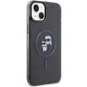 Karl Lagerfeld Etui Karl Lagerfeld KLHMP15SHGKCNOK do iPhone 15 6.1" czarny/black hardcase Karl&Choupette Glitter MagSafe
