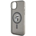 Karl Lagerfeld Etui Karl Lagerfeld KLHMP15SHGKCNOK do iPhone 15 6.1" czarny/black hardcase Karl&Choupette Glitter MagSafe