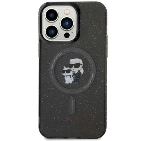 Karl Lagerfeld Karl Lagerfeld KLHMP15XHGKCNOK iPhone 15 Pro Max 6.7" czarny/black hardcase Karl&Choupette Glitter MagSafe Karl Lagerfeld Karl Lagerfeld KLHMP15XHGKCNOK iPhone 15 Pro Max 6.7" czarny/black hardcase Karl&Choupette Glitter MagSafe