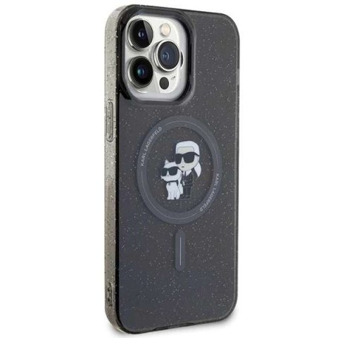 Karl Lagerfeld Karl Lagerfeld KLHMP15XHGKCNOK iPhone 15 Pro Max 6.7" czarny/black hardcase Karl&Choupette Glitter MagSafe Karl Lagerfeld Karl Lagerfeld KLHMP15XHGKCNOK iPhone 15 Pro Max 6.7" czarny/black hardcase Karl&Choupette Glitter MagSafe