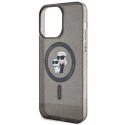 Karl Lagerfeld Karl Lagerfeld KLHMP15XHGKCNOK iPhone 15 Pro Max 6.7" czarny/black hardcase Karl&Choupette Glitter MagSafe