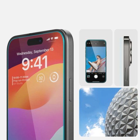 Spigen 2x Szkło hartowane do iPhone 15 / 16 Spigen Glas.TR "EZ FIT" Clear Spigen 2x Szkło hartowane do iPhone 15 / 16 Spigen Glas.TR "EZ FIT" Clear