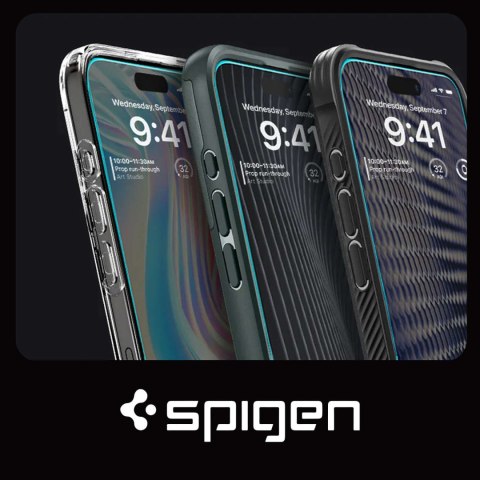 Spigen 2x Szkło hartowane do iPhone 15 Pro Spigen Glas.TR "EZ FIT" Clear Spigen 2x Szkło hartowane do iPhone 15 Pro Spigen Glas.TR "EZ FIT" Clear