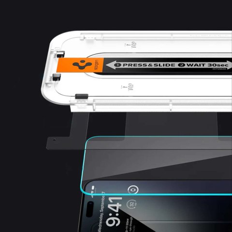 Spigen 2x Szkło hartowane do iPhone 15 Pro Spigen Glas.TR "EZ FIT" Clear Spigen 2x Szkło hartowane do iPhone 15 Pro Spigen Glas.TR "EZ FIT" Clear