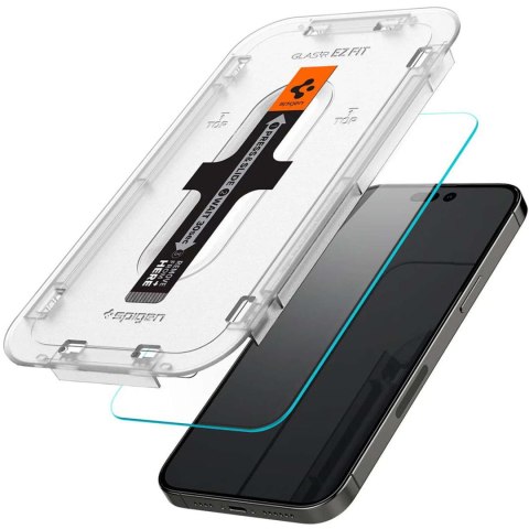 Spigen 2x Szkło hartowane do iPhone 15 Pro Spigen Glas.TR "EZ FIT" Clear Spigen 2x Szkło hartowane do iPhone 15 Pro Spigen Glas.TR "EZ FIT" Clear