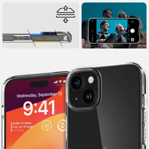 Spigen Etui do iPhone 15 Plus Spigen Liquid Crystal Case obudowa ochronna na telefon przezroczyste Clear Spigen Etui do iPhone 15 Plus Spigen Liquid Crystal Case obudowa ochronna na telefon przezroczyste Clear