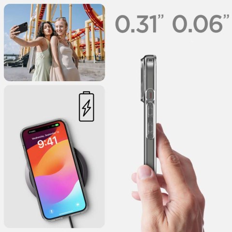 Spigen Etui do iPhone 15 Plus Spigen Liquid Crystal Case obudowa ochronna na telefon przezroczyste Clear Spigen Etui do iPhone 15 Plus Spigen Liquid Crystal Case obudowa ochronna na telefon przezroczyste Clear