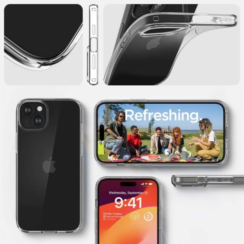 Spigen Etui do iPhone 15 Plus Spigen Liquid Crystal Case obudowa ochronna na telefon przezroczyste Clear Spigen Etui do iPhone 15 Plus Spigen Liquid Crystal Case obudowa ochronna na telefon przezroczyste Clear