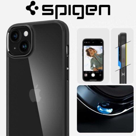 Spigen Etui do iPhone 15 Plus Spigen Ultra Hybrid Case obudowa plecki czarne Matte Black Spigen Etui do iPhone 15 Plus Spigen Ultra Hybrid Case obudowa plecki czarne Matte Black