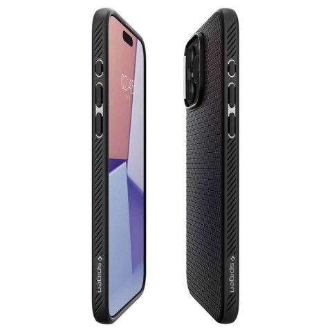 Spigen Etui do iPhone 15 Pro Max Spigen Liquid Air Case obudowa plecki ochronne Matte Black Spigen Etui do iPhone 15 Pro Max Spigen Liquid Air Case obudowa plecki ochronne Matte Black
