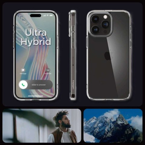 Spigen Etui do iPhone 15 Pro Max Spigen Ultra Hybrid Case obudowa plecki Crystal Clear Spigen Etui do iPhone 15 Pro Max Spigen Ultra Hybrid Case obudowa plecki Crystal Clear