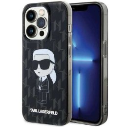 Karl Lagerfeld Oryginalne Etui KARL LAGERFELD Hardcase KLHCP15LHNKMKLK do iPhone 15 PRO (Ikonik Monogram / czarny)