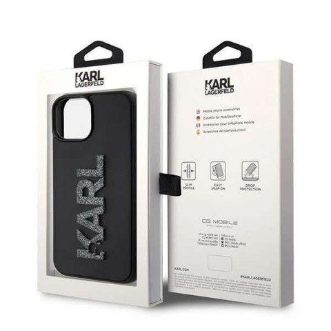 Karl Lagerfeld Oryginalne Etui KARL LAGERFELD Hardcase KLHCP15M3DMBKCK do iPhone 15 PLUS (3D Logo Glitter / czarny) Karl Lagerfeld Oryginalne Etui KARL LAGERFELD Hardcase KLHCP15M3DMBKCK do iPhone 15 PLUS (3D Logo Glitter / czarny)