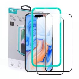 ESR Szkło hartowane ESR Tempered Glass 2-Pack do Apple iPhone 15 / 16 Black