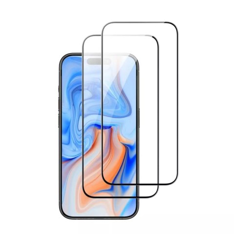 ESR Szkło hartowane ESR Tempered Glass 2-Pack do Apple iPhone 15 / 16 Black ESR Szkło hartowane ESR Tempered Glass 2-Pack do Apple iPhone 15 / 16 Black