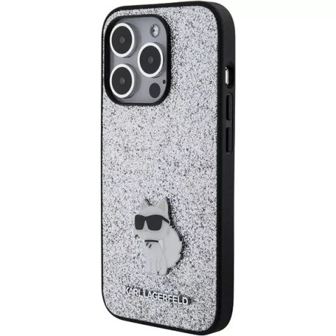Karl Lagerfeld Etui Karl Lagerfeld KLHCP15XGCNPSG do iPhone 15 Pro Max 6.7" srebrny/silver hardcase Fixed Glitter Choupette Logo Metal Pin Karl Lagerfeld Etui Karl Lagerfeld KLHCP15XGCNPSG do iPhone 15 Pro Max 6.7" srebrny/silver hardcase Fixed Glitter Choupette Logo Metal Pin