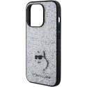 Karl Lagerfeld Etui Karl Lagerfeld KLHCP15XGCNPSG do iPhone 15 Pro Max 6.7" srebrny/silver hardcase Fixed Glitter Choupette Logo Metal Pin