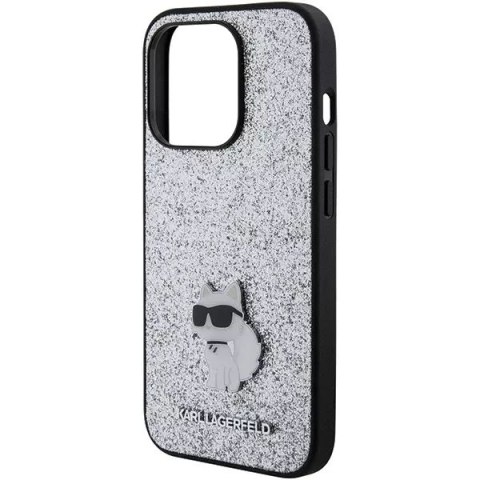 Karl Lagerfeld Etui Karl Lagerfeld KLHCP15XGCNPSG do iPhone 15 Pro Max 6.7" srebrny/silver hardcase Fixed Glitter Choupette Logo Metal Pin Karl Lagerfeld Etui Karl Lagerfeld KLHCP15XGCNPSG do iPhone 15 Pro Max 6.7" srebrny/silver hardcase Fixed Glitter Choupette Logo Metal Pin